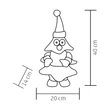 Somogyi éneklő táncoló fenyő 38 cm KDD 39