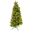 Somogyi műfenyő fél-fa beépített LED világítással 150 cm magas KMF 7/150
