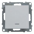 Legrand Suno aluminium 101 JF egypólusú kapcsoló jelzőfénnyel keret nélkül 10AX 721311