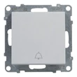 Legrand Suno 101N C egypólusú nyomó csengőjellel kapcsoló keret nélkül 10AX, aluminium 721313