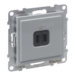 Legrand Suno alumínium 2xUSB-C csatlakozóaljzat, 3 A - 15 W, keret nélkül 721331