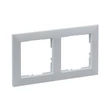 Legrand Suno 2-es keret,vízszintes és függőleges aluminium IP20 721512