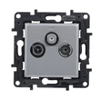Legrand Niloé Step TV-R-SAT csillagpontos csatlakozóaljzat 1,5 dB alumínium 863380