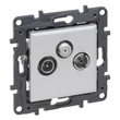 Legrand Niloé Step TV-R-SAT csillagpontos csatlakozóaljzat 1,5 dB alumínium 863380