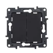 Legrand Niloé Step 106+6 kettős váltókapcsoló fekete 10AX 863508