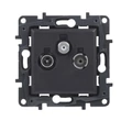 Legrand Niloé Step TV-R-SAT csillagpontos csatlakozóaljzat 1,5 dB fekete 863580