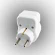 Home NVT 1/WH túlfeszültség védett hálózati aljzat, gyermekvédelemmel ellátva, túlfeszültségvédelem 4500 A-ig, IP20 kivitel, max.3680W, fehér NVT 1/WH