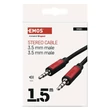 EMOS Jack Kábel 3,5mm ST/M-3,5MM ST/M 1,5M fekete SM5001