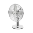 Home TFS 25 asztali fém ventilátor, 30 W, 3 fokozat, 25 cm-es lapátátmérő, oszcillálás, 4 ventilátorlapát, ezüst színű bevonat TFS 25