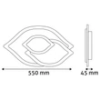 Avide Levy design mennyezeti lámpa 65W 5360lm CCT RF távirányítóval IP20 ADO3S-LEV-2.4G