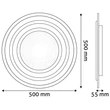 Avide Noah design LED mennyezeti lámpa 76W 5640lm CCT RF távirányítóval IP20 ADO3S-NH-2.4G