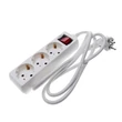 Anco 3-as hálózati elosztó kapcsolós 5m hosszabbító fehér 321154