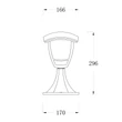 Avide Aria kültéri állólámpa fekete 1xE27 290 mm IP44 AOPLS-1XE27-ARIA