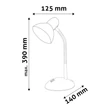 Avide Basic Simple asztali lámpa piros 1xE27 ABDLS-R