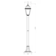 Avide Blake kültéri állólámpa fekete 1xE27 1200 mm IP44 AOPLL-1XE27-BLA