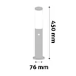 Avide Boca kültéri állólámpa mozgásérzékelővel fekete 1xE27 450 mm IP44 AOLPE27-BOC-S-B