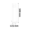 Avide Jolla kültéri LED állólámpa fekete 2W 110lm 4000K 500 mm IP44 AOLPL-JL-NW-B