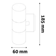 Avide kültéri fali lámpa szatén nikkel 185 mm IP44 Terra