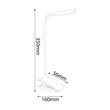 Avide LED asztali lámpa csíptethető fehér 1,5W ABLDL-CLIP-1.5W