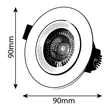 Avide LED beépíthető spot lámpa kerek 5W 440lm 4000K IP20 ALDLS38NW-R-5W