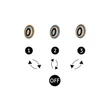 Avide LED fali lámpa 27W 2150lm IP20 Oyster Olive mini AWDO3S-OLVM