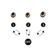 Avide LED fali lámpa 31W 2390lm IP20 Oyster Declan mini AWDO3S-DEC