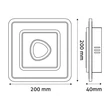 Avide LED fali lámpa 36W 2870lm IP20 Oyster Jayden mini AWDO3S-JAY