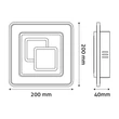 Avide LED fali lámpa 45W 2960lm IP20 Oyster Miran mini AWDO3S-MIR