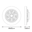 Avide LED mennyezeti lámpa és ventilátor 2x24W fehér csillaghatás Wendy AFCLCCT-48W-15W-W