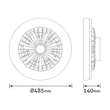 Avide LED mennyezeti lámpa és ventilátor 2x24W fehér Wanda AFCLCCT-48W-15W-WAS