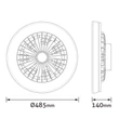 Avide LED mennyezeti lámpa és ventilátor 2x24W fekete Whitney AFCLCCT-48W-15W-WHB