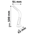 Avide Luna LED asztali lámpa üzleti bőrhatású fehér 6W 320Lm 6400KABLDL-BLC-6W-WH