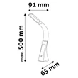 Avide Luna LED asztali lámpa üzleti bőrhatású fekete 6W 350Lm 5000K ABLDL-BLC-6W-BL