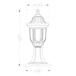 Avide Mateo-S kültéri állólámpa fekete 1xE27 430 mm IP44 AOPLS-1XE27-MAT