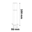 Avide Panama kültéri állólámpa szatén nikkel 1xE27 500 mm IP44 AOLPE27-PAN-SN