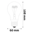 Avide soft filament LED izzó E27 4,5W 400lm 2700K A60 ABLSFG27EW-4.5W