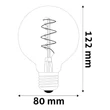Avide soft filament LED izzó E27 4,5W 400lm 2700K G80 ABLSFG80EW-4.5W