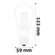 Avide soft filament LED izzó E27 4,5W 400lm 2700K ST58 ABLSFST58EW-4.5W