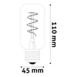 Avide soft filament LED izzó E27 4,5W 400lm 2700K T45 ABLSFT45EW-4.5W