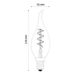 Avide soft filament LED izzó gyertya E14 3W 180lm 2700K ABLSFCF14EW-3W