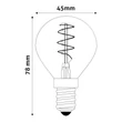 Avide soft filament LED izzó kisgömb E14 3W 180lm 2700K ABLSFMG14EW-3W