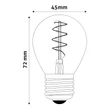 Avide soft filament LED izzó kisgömb E27 3W 200lm 2500K ABLSFMG27EW-3W