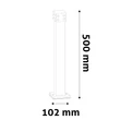 Avide Solana kültéri LED állólámpa fekete 1,5W 55lm 4000K 500 mm IP44 AOLPL-SOL-NW-B