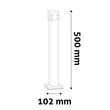 Avide Solana kültéri LED állólámpa szatén nikkel 1,5W 55lm 4000K 500 mm IP44 AOLPL-SOL-NW-SN