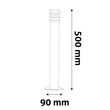Avide Sunset kültéri LED állólámpa antracit 1,5W 55lm 3000K 500mm IP44 OLPL-SUN-WW-AN