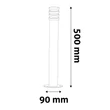 Avide Sunset kültéri LED állólámpa antracit 1,5W 55lm 4000K 500mm IP44 OLPL-SUN-NW-AN