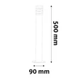 Avide Sunset kültéri LED állólámpa szatén nikkel 1,5W 55lm 3000K 500mm IP44 AOLPL-SUN-WW-SN