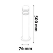 Avide York kültéri LED állólámpa fekete 2W 110lm 4000K 500 mm IP44 AOLPL-YK-NW-B