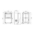 Bemis szerelt ipari csatlakozó doboz 7 modul 5P 16A + 2x2P+F IP44 BH5-2118-2020