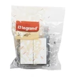Legrand Suno 106+6 kettős váltókapcsoló keret nélkül 10AX, fehér 721108